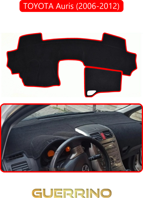 Toyota Auris (2006-2012)Torpido Koruma Halısı Kırmızı Kenar