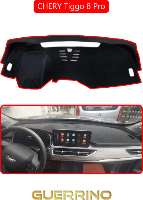 Chery Tiggo 8 Pro Torpido Koruma Halısı Kırmızı Kenar