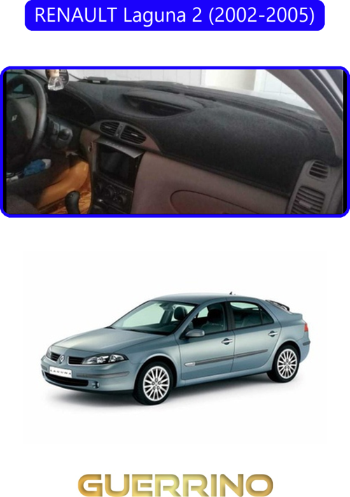 Renault Laguna 2 (2002-2005)Torpido Koruma Halısı Mavi Kenar