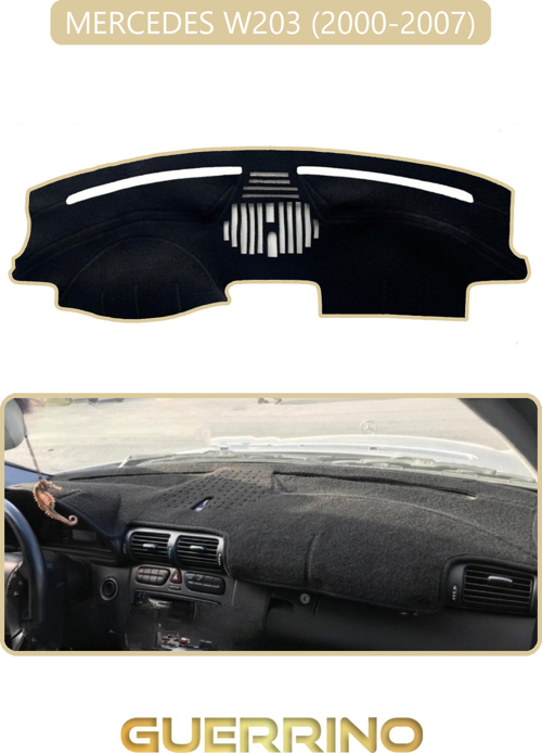 Mercedes W203 2000-2007Torpido Koruma Halısı Bej Kenar