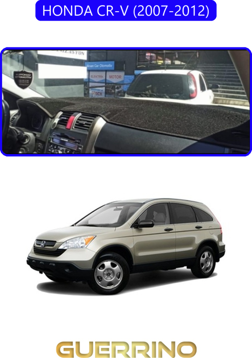 Honda Cr-V 2007-2012Torpido Koruma Halısı Mavi Kenar
