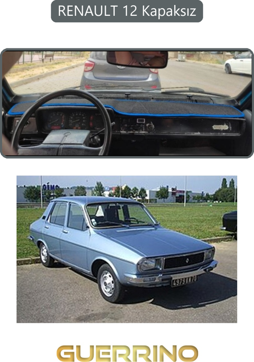 Renault 12 - Toros Kapaksıztorpido Koruma Halısı Gri Kenar