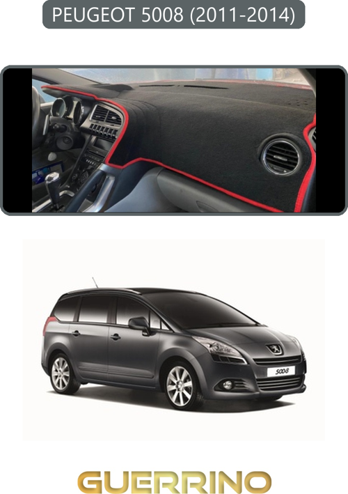 Peugeot 5008 (2011-2014)Torpido Koruma Halısı Gri Kenar