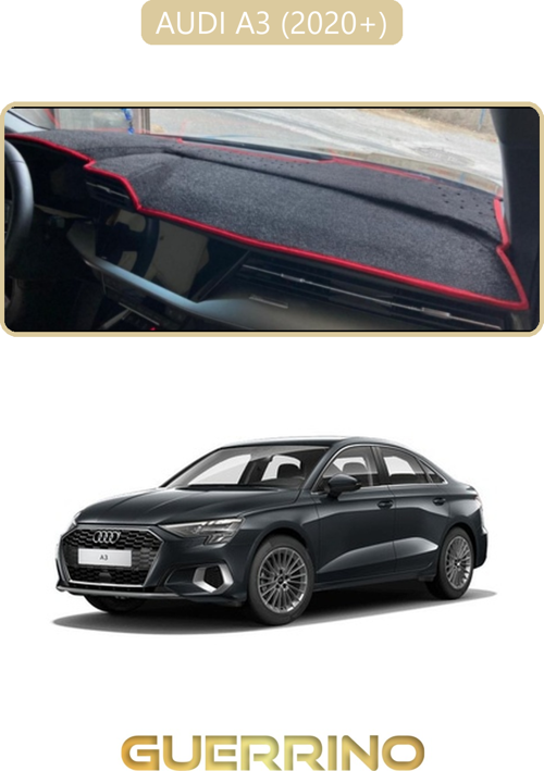 Audi A3 (2020+)Torpido Koruma Halısı Bej Kenar