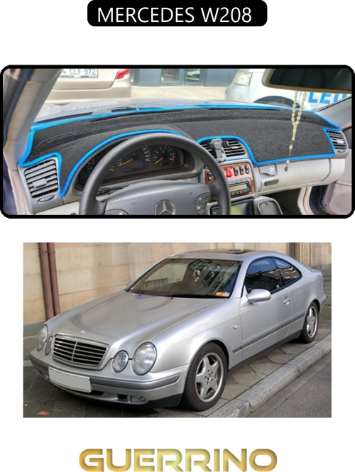 Mercedes W208 Torpido Koruma Halısı Siyah Kenar