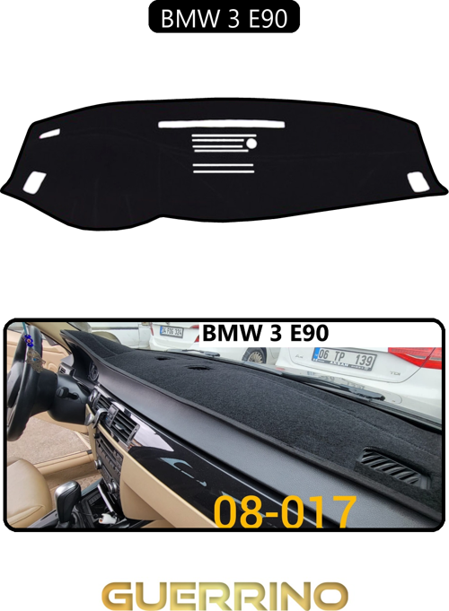 Bmw 3 E90Torpido Koruma Halısı Siyah Kenar