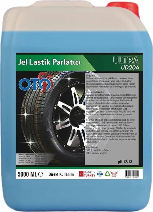 Oto55 Jel Lastik Temizleyici Parlatıcı 5 Kg Sünger Hediyeli Yoğun Jel Konsantre