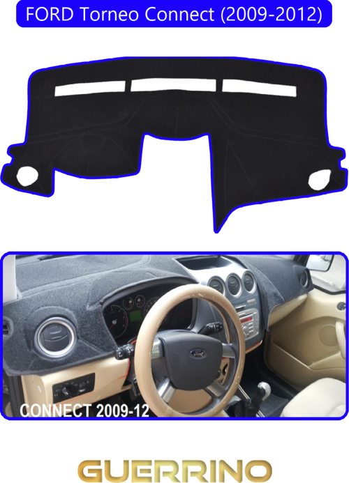 Ford Torneo Connect (2009-2012)Torpido Koruma Halısı Mavi Kenar