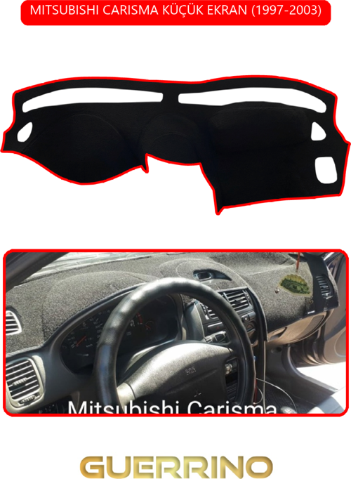 Mıtsubıshı Carısma Küçük Ekran 1997-2003Torpido Koruma Halısı Kırmızı Kenar