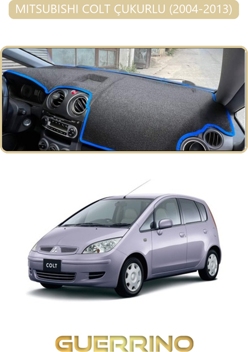 Mıtsubıshı Colt Çukurlu 2004-2013Torpido Koruma Halısı Bej Kenar