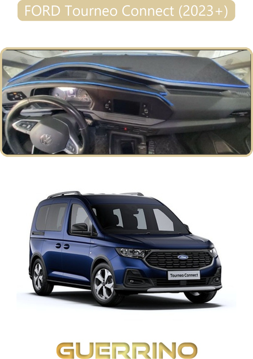 Ford Torneo Connect 2023+ (Cady 2023+)Torpido Koruma Halısı Bej Kenar