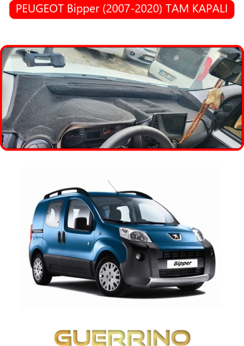 Peugeot Bipper (2007-2020) Tam Kapalıtorpido Koruma Halısı Kırmızı Kenar