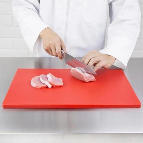 Polietilen Plastik Kesim Tahtası Et Sebze, Meyve Kesim Levhası 40X30X2 Cm Kırmızı