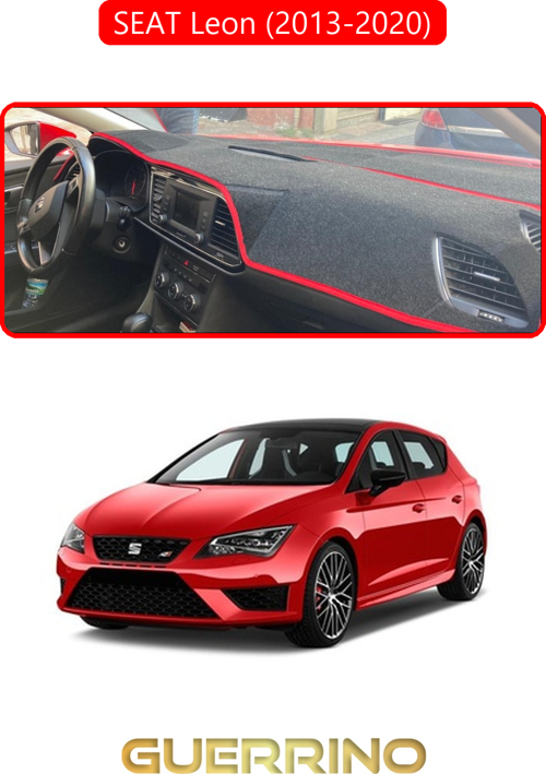 Seat Leon (2013-2020)Torpido Koruma Halısı Kırmızı Kenar