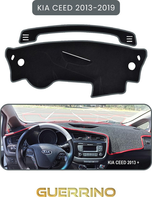 Kia Ceed 2013-2019Torpido Koruma Halısı Gri Kenar