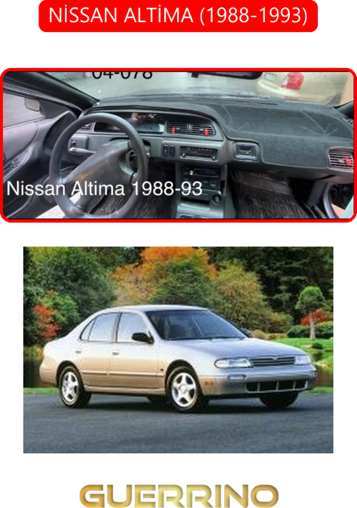 Nissan Altima 1988-1993Torpido Koruma Halısı Kırmızı Kenar