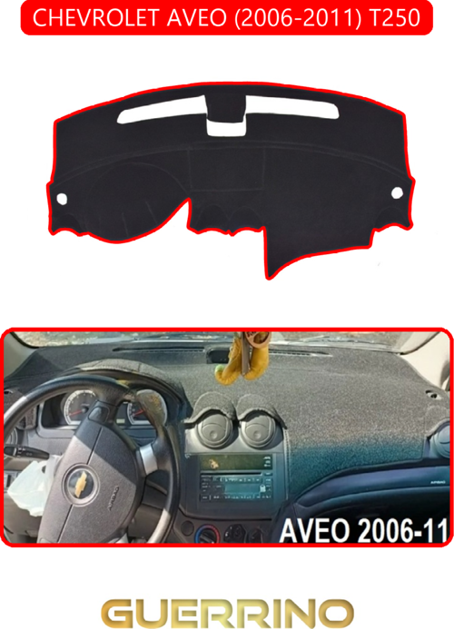 Chevrolet Aveo 2006-2011 T250Torpido Koruma Halısı Kırmızı Kenar