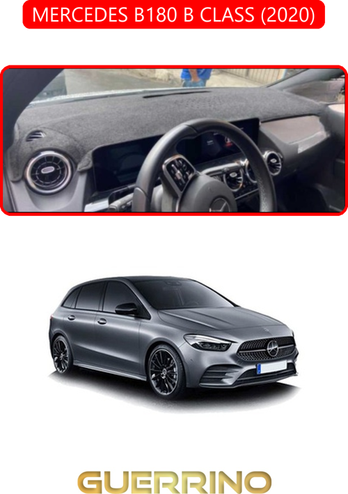 Mercedes B180 B Class 2020Torpido Koruma Halısı Kırmızı Kenar