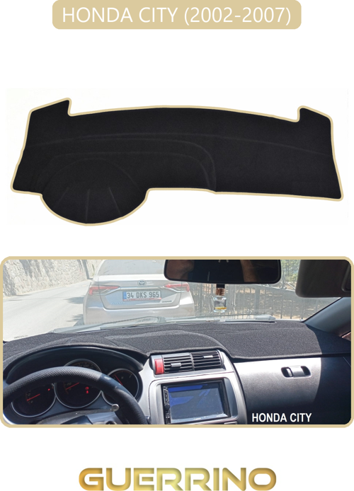 Honda Cıty 2002-2007Torpido Koruma Halısı Bej Kenar