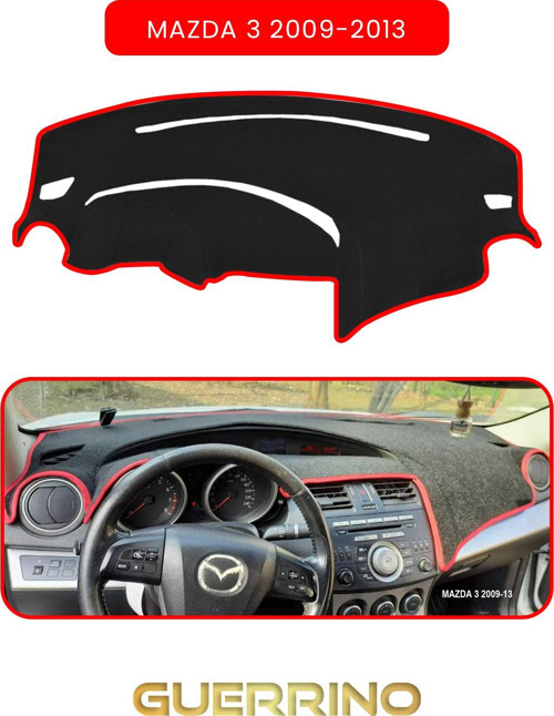 Mazda 3 2009-2013Torpido Koruma Halısı Kırmızı Kenar