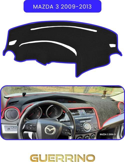 Mazda 3 2009-2013Torpido Koruma Halısı Mavi Kenar