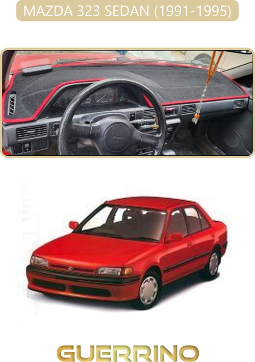 Mazda 323 Sedan 1991-1995Torpido Koruma Halısı Bej Kenar