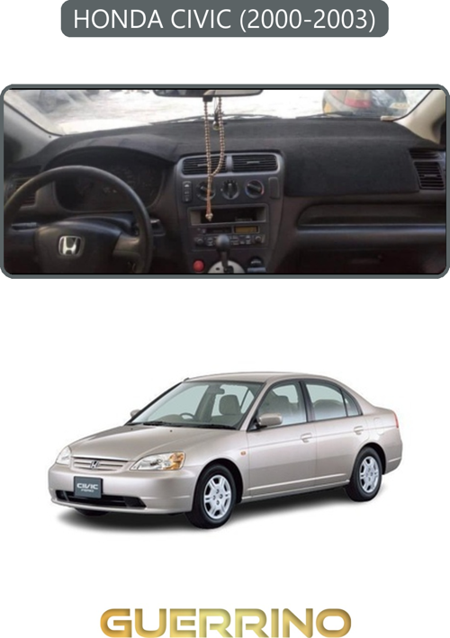 Honda Cıvıc 2000-2003Torpido Koruma Halısı Gri Kenar