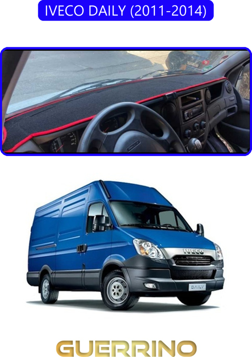 Iveco Daıly 2011-2014Torpido Koruma Halısı Mavi Kenar
