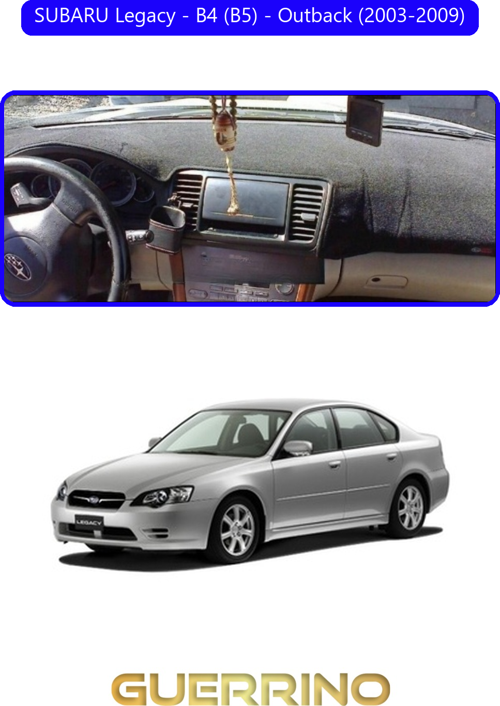Subaru Legacy / B4 (B5) / Outback (2003-2009)Torpido Koruma Halısı Mavi Kenar