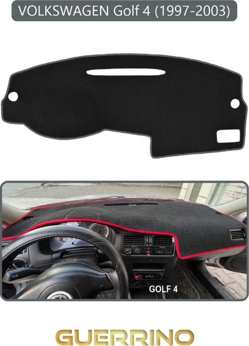 Volkswagen Golf 4(1997-2003) Torpido Koruma Halısı Gri Kenar