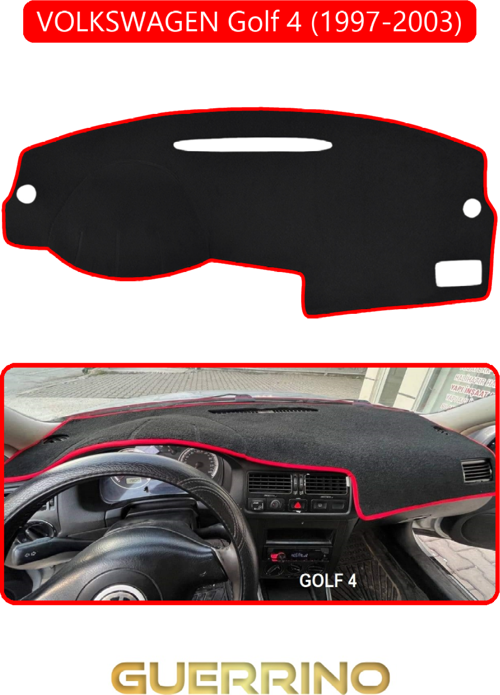 Volkswagen Golf 4 (1997-2003) Torpido Koruma Halısı Kırmızı Kenar
