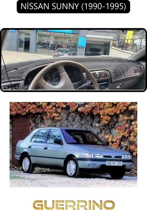 Nissan Sunny 1990-1995Torpido Koruma Halısı Siyah Kenar