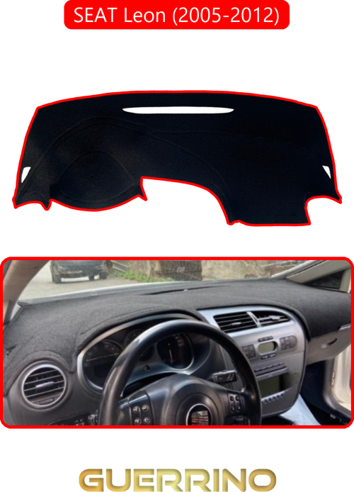 Seat Leon (2005-2012)Torpido Koruma Halısı Kırmızı Kenar