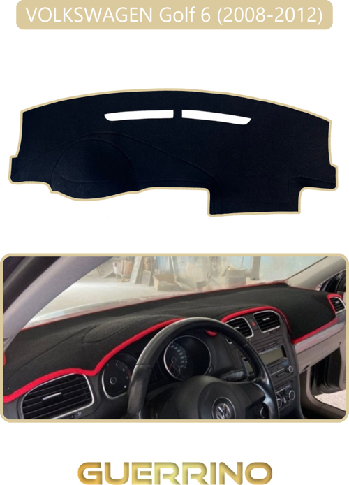 Volkswagen Golf 6 (2008-2012)Torpido Koruma Halısı Bej Kenar
