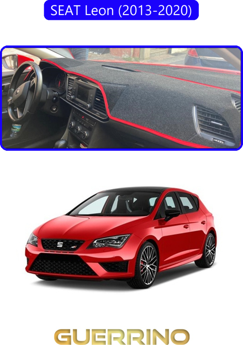 Seat Leon (2013-2020)Torpido Koruma Halısı Mavi Kenar
