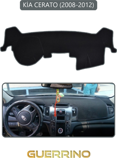 Kia Cerato 2008-2012Torpido Koruma Halısı Gri Kenar