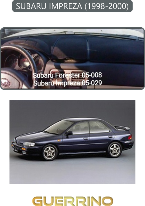 Subaru Imprezza (1998-2000)Torpido Koruma Halısı Gri Kenar
