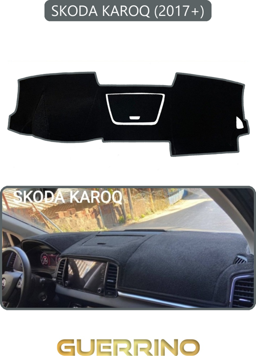 Skoda Karoq 2017+Torpido Koruma Halısı Gri Kenar