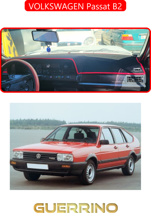 Volkswagen Passat B2Torpido Koruma Halısı Kırmızı Kenar