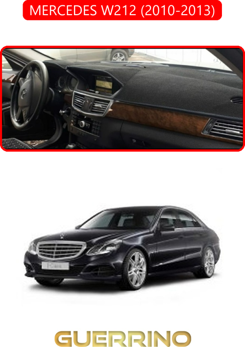 Mercedes W212 2010-2013Torpido Koruma Halısı Kırmızı Kenar