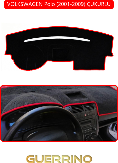 Volkswagen Polo (2001-2009) Çukurlutorpido Koruma Halısı Kırmızı Kenar