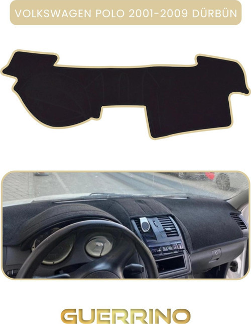 Volkswagen Polo (2001-2009) Dürbün Torpido Koruma Halısı Bej Kenar