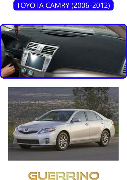 Toyota Camry (2006-2012)Torpido Koruma Halısı Mavi Kenar
