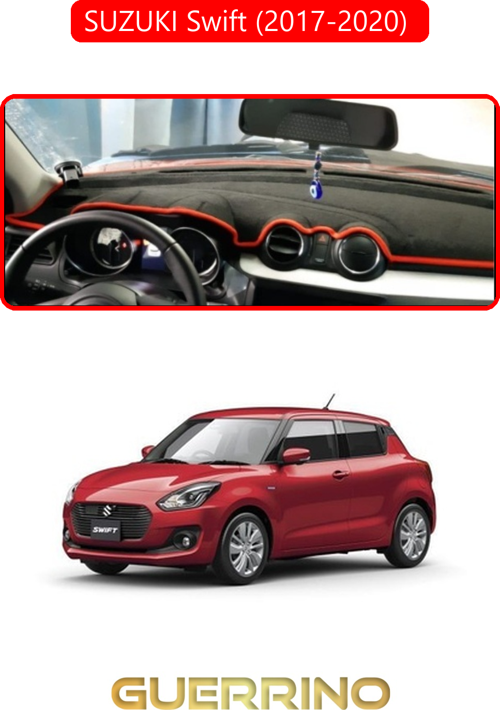 Suzukı Swift 2017-2020 Torpido Koruma Halısı Kırmızı Kenar