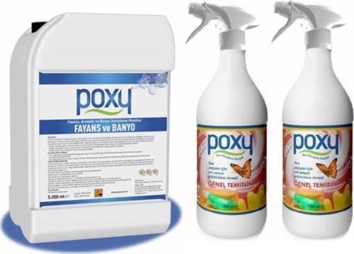 Temizlik Fayans Temizleyici 5 Lt & Poxy Genel Temizlik 1 Lt 2 Adet