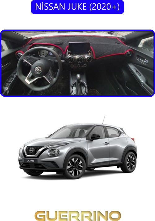 Nissan Juke 2020+Torpido Koruma Halısı Mavi Kenar
