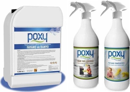 Fayans Temizleyici 5 Kg & Ağır Yağ Çözücü 1 Kg & Genel Temizlik 1 Kg