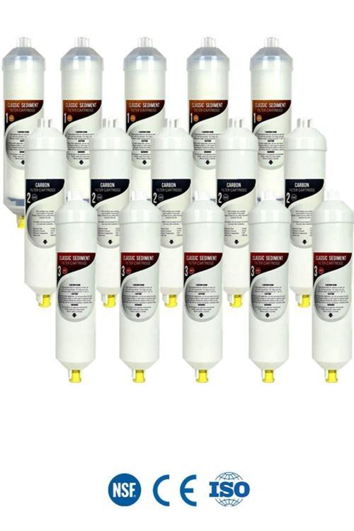 Kapalı Kasa Su Arıtma Cihazı Uyumlu Yeni Seri Inline 3 Aşamalı 5 Takım Filtre Seti