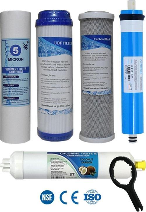 Açık Kasa Su Arıtma Cihazı 5 Aşama Çift Karbonlu Vontron Membranlı Filtre Seti