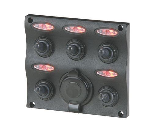 Switch Panel Çakmak Soketli Ledli  5'li